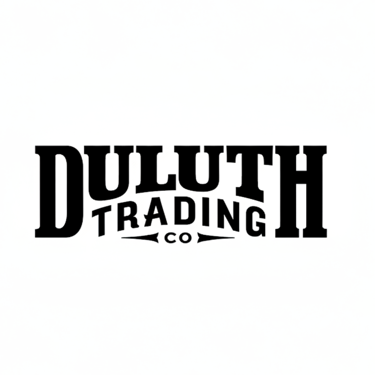 Black stylized text reading 'DULUTH TRADING CO' on a plain white background.